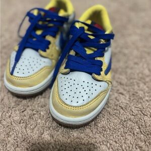 Travis Scott Kids Sneakers in Blue and Yellow